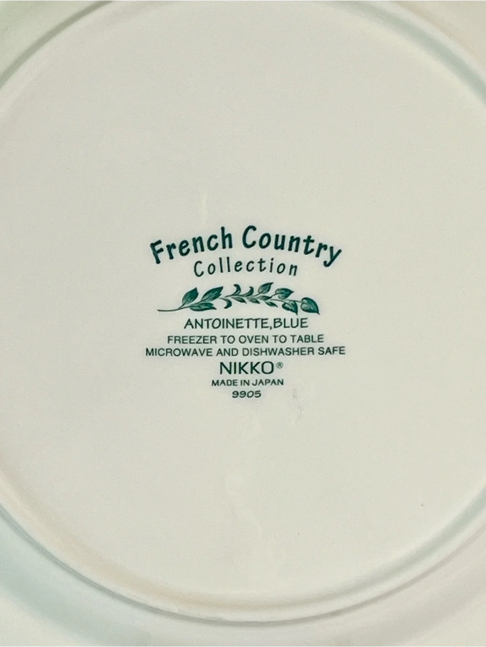 Vintage Nikko French Country Antoinette Blue Floral Dinner Plate 10.5